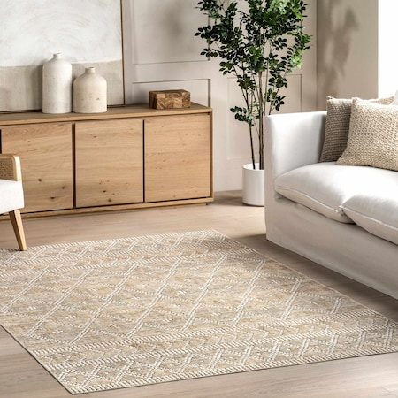 Nuloom na Lattice Spill Proof Machine Washable Area Rug 9ft x 12ft HJTH02A-9012